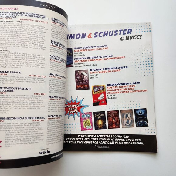 2015 NYCC 10th Edition Comic Con Program Featuring DKIII By Frank Miller & More - Picture 7 of 11